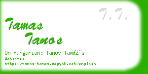 tamas tanos business card